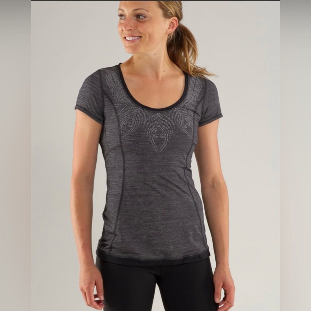 Lululemon Run: Silver Bullet Short Sleeve Tech size 10 Running Top Scoop Neck